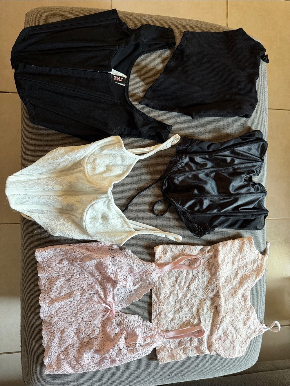 6 Bundle Corset Lace Bralette Tops BrandsVictoria Secret Forever21 JNK HOLLISTER